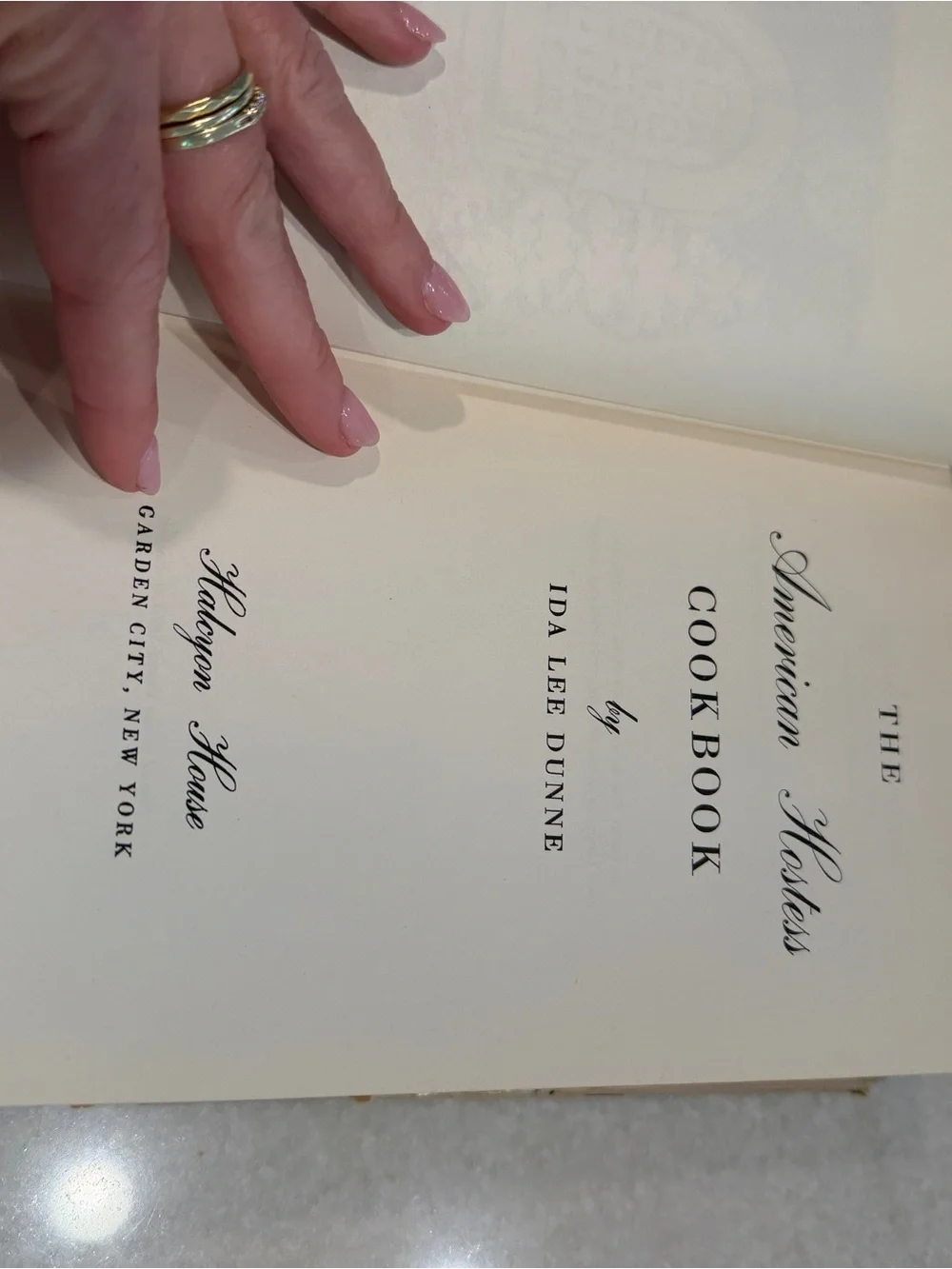 The American Hostess Cook Book - Green & Cream Hardcover Spine 1941